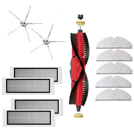 Roborock S5 MAX Robot Süpürge Uyumlu 12'li Yedek Parça Seti